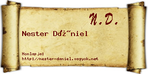 Nester Dániel névjegykártya